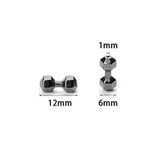 25Pcs 12*6mm Barbell Dumbbell Spacer Beads Natural Hematite Stone