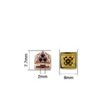 WLYeeS Tower Shape Charm Copper Rhinestone Spacer Beads for Jewelry Making