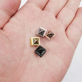 WLYeeS Tower Shape Charm Copper Rhinestone Spacer Beads for Jewelry Making