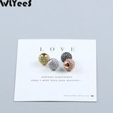 Micro Pave Crystal Round Space Loose Bead Charms Metal Copper Ball 10mm