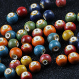 6-12mm Flower Glaze Ceramic Beads for Women Jewelry Bracelet DIY