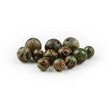 Natural Green Carnelian Tibetan Dzi Eyes Beads 8-12mm Round Loose Beads