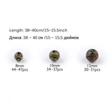 Natural Green Carnelian Tibetan Dzi Eyes Beads 8-12mm Round Loose Beads