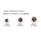 WLYeeS Tibetan Dzi Tortoise Shell Stone Round Bead 8/10/12mm 15'