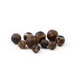 WLYeeS Tibetan Dzi Tortoise Shell Stone Round Bead 8/10/12mm 15'