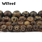 Tibetan Matte Dzi Eyes Stone Natural Carnelian Round 8-12mm Loose Beads