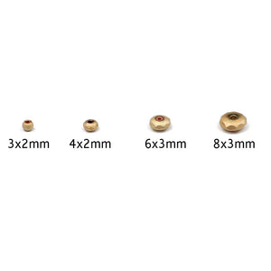 Matte 14k Hematite Bead 3-8MM Faceted Flat Round Stone Spacer Bead