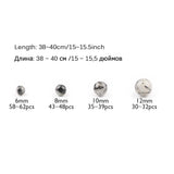 WLYeeS Rutilated Quartz Crystal Stone Round Loose Beads for Jewelry Making