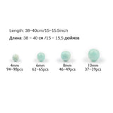 Peru Amazonite Round Loose Stone Beads 15'' 4/6/8/10mm