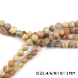 Natural Stone Matte Sun Stone Round ball 6/8/10/12MM Loose bead