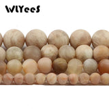 Natural Stone Matte Sun Stone Round ball 6/8/10/12MM Loose bead