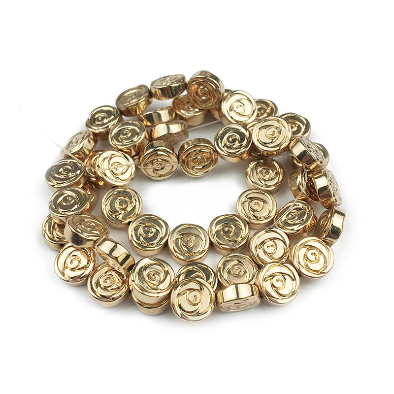 WLYeeS Hematite Coin Spacer Beads 8mm for DIY Jewelry Bracelet Making