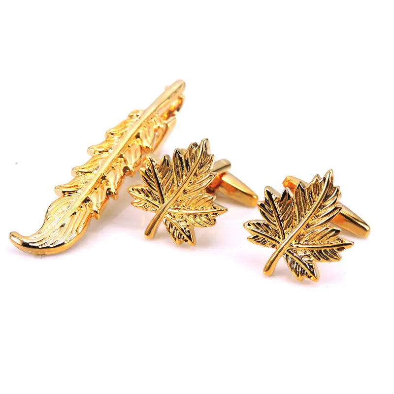 Men's Business Cufflinks Tie Clip Set