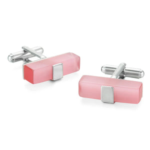 Pink Crystal Cufflinks French Shirt Cufflinks