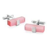 Pink Crystal Cufflinks French Shirt Cufflinks
