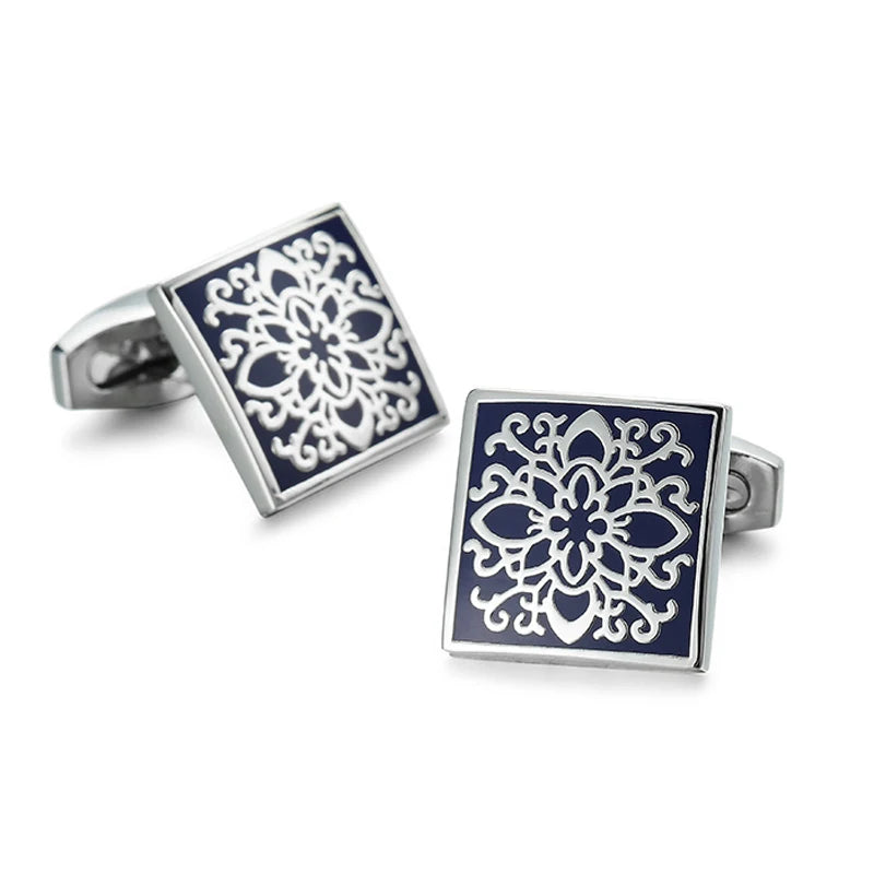 High-Grade Silvery Cufflink French Shirt Cufflinks