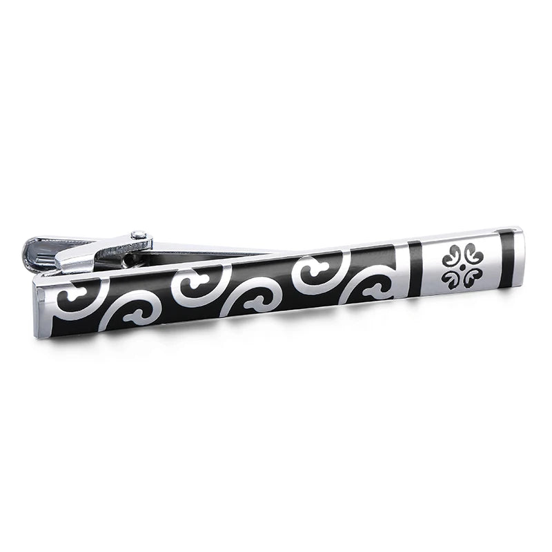 Men's Enamel Crafted Silvery Tie for Wedding Accessories