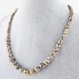 Purple Crystal Dream Agates Round Beads Necklace 17.5"