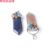 7 Chakra Crystal Stone Sword Pendant Necklace