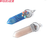 7 Chakra Crystal Stone Sword Pendant Necklace