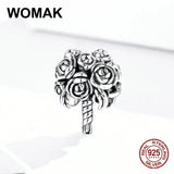 925 Sterling Silver Bridal Bouquet Charm Beads for Bracelet Bangle