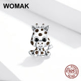 925 Silver Baby Giraffe Pendant Enamel Beads for Bracelet Charm