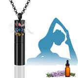 Perfume Bottle Pendant Necklace Stainless Steel Diffuser Aromatherapy Locket
