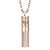Perfume Bottle Pendant Necklace Stainless Steel Diffuser Aromatherapy Locket