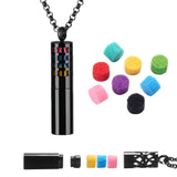 Perfume Bottle Pendant Necklace Stainless Steel Diffuser Aromatherapy Locket
