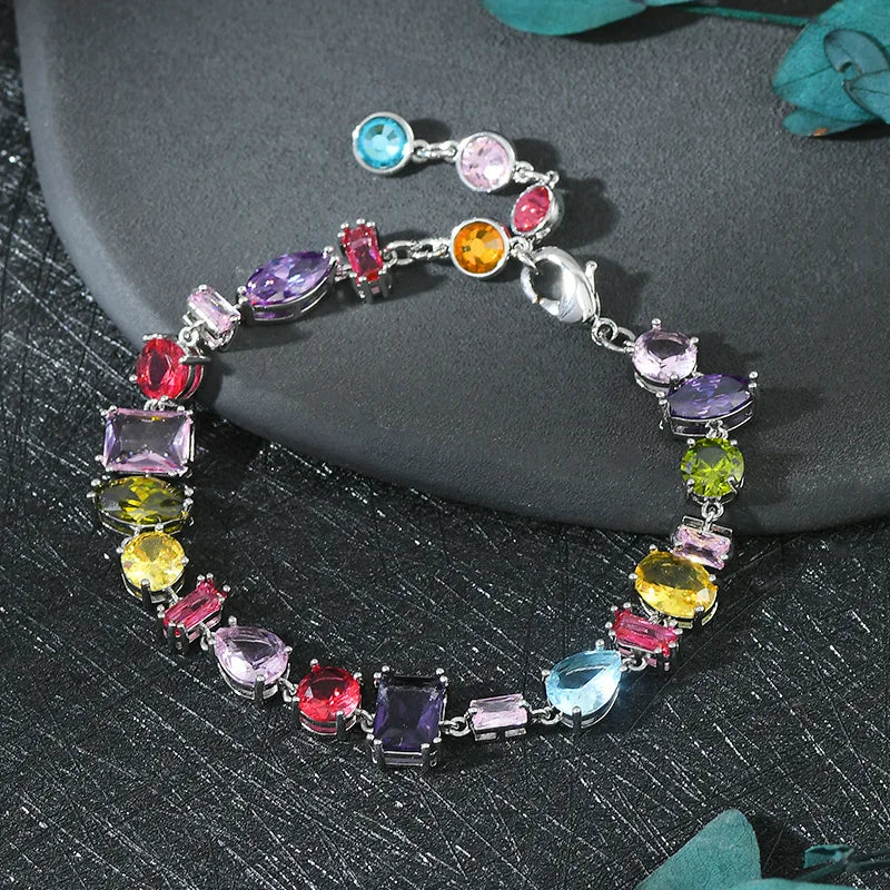 Women's CZ Stone Bracelet in Different Shapes
