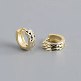 925 Silver Round Hoop Earrings for Women Retro 18k Ear Buckle Gift