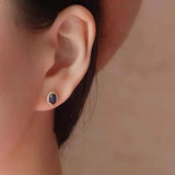 14k Plated 925 Sterling Silver Pave Crystal Zircon Stud Earrings For Women