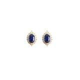 14k Plated 925 Sterling Silver Pave Crystal Zircon Stud Earrings For Women