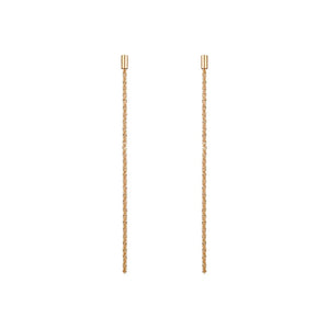 Geometric Gypsophila Tassel Earrings 925 Silver Plated