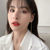 Geometric Gypsophila Tassel Earrings 925 Silver Plated