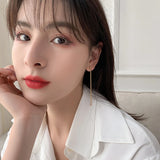 Geometric Gypsophila Tassel Earrings 925 Silver Plated