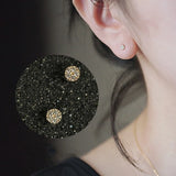 14k Plated Crystal Zircon Mini Stud Earrings for Women