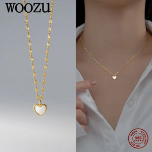 925 Silver Heart Enamel Pendant Necklace For Women