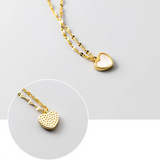 925 Silver Heart Enamel Pendant Necklace For Women