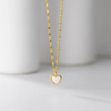 925 Silver Heart Enamel Pendant Necklace For Women