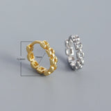 925 Silver Hoop Earrings Women French Delicate Pierced Ear Jewelry