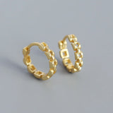 925 Silver Hoop Earrings Women French Delicate Pierced Ear Jewelry