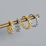 925 Silver Hoop Earrings Women French Delicate Pierced Ear Jewelry