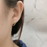 925 Sterling Silver Bohemia Star Huggie Earrings for Women French Girl Student