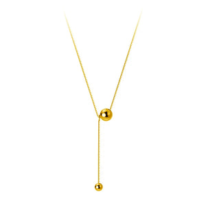 925 Silver Box Link Chain Bead Necklace for Women Party