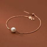 925 Silver Box Chain Bracelet for Women Teen Charms Sweet Jewelry