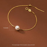 925 Silver Box Chain Bracelet for Women Teen Charms Sweet Jewelry