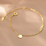 925 Silver Heart Chain Bracelet for Women 18k Jewelry Gift