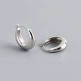 925 Silver Huggie Hoop Earrings Party Punk Charms Ear Buckle Jewelry