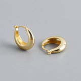 925 Silver Huggie Hoop Earrings Party Punk Charms Ear Buckle Jewelry